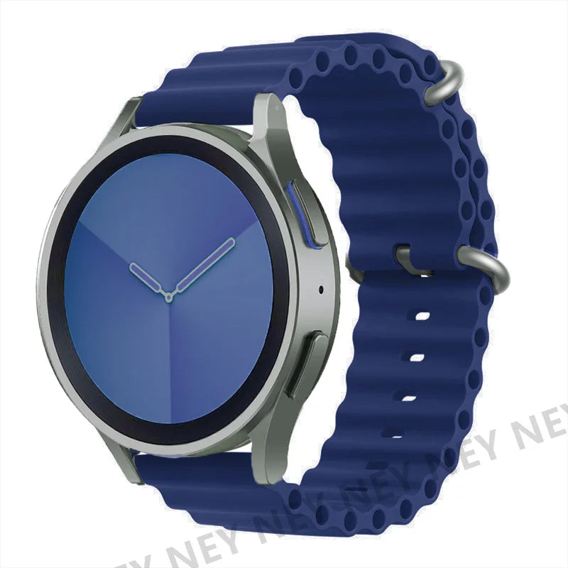 Ocean watch band For Samsung Galaxy Watch7 6 4-classic/5-Pro/active 2/Gear Silicone 22mm 20mm Bracelet Huawei GT 2 3 pro strap