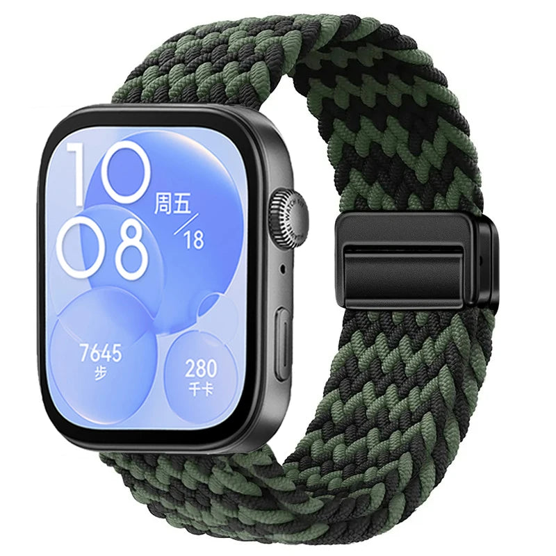 Magnetic Buckle Strap for Huawei Watch Fit 3/4/4 Pro Nylon Loop Bracelet Correa for Huawei Watch Fit 5/Fit 5 Pro Smart Wristband