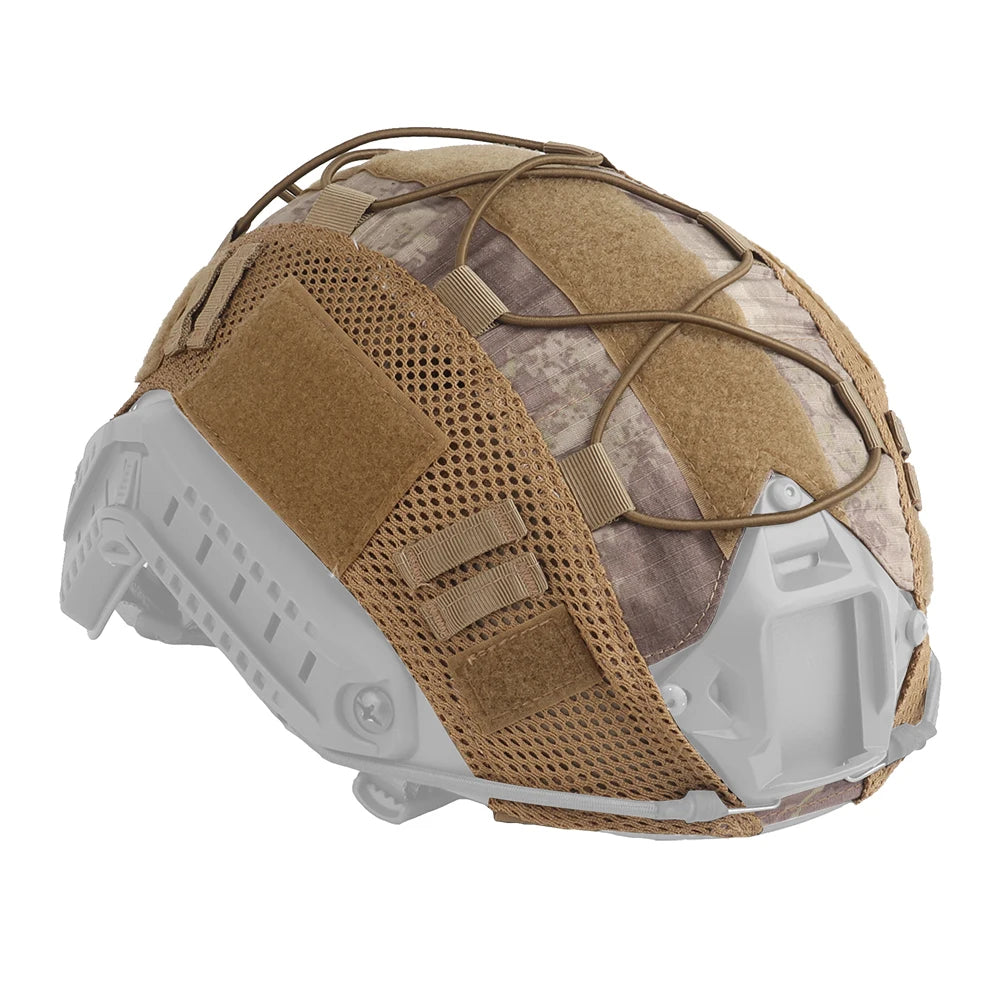 Tactical Helmet Cover for Fast MH PJ BJ OPS-Core Helmet Airsoft Paintball High-cut Helmet Cover camo with Elastic Cord