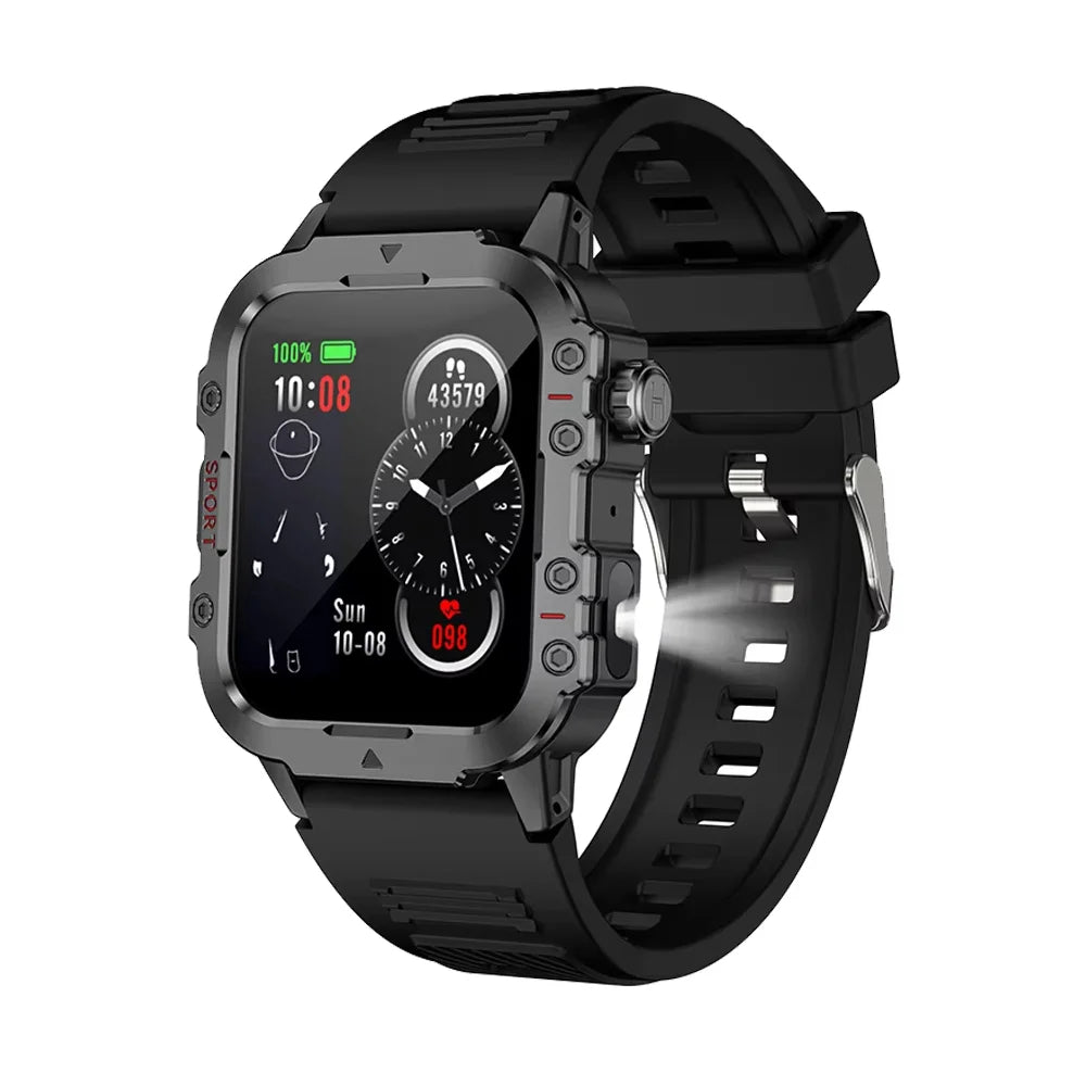 G.L Wear 2026 Smartwatch Outdoor Sport Fitness HR SpO2 Sleep Monitor LED Flashlight Bluetooth Call Men Women