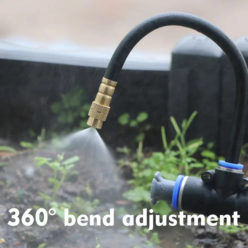 8mm pipe universal watering nozzle - automatic flower watering device with adjustable spray head for watering, irrigation-30M