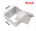 Square Cake Pan with Removable Bottom Anodized Aluminum Wedding Birthday Baking Cake Tin Cheesecake Pan Chiffon Mold stencil