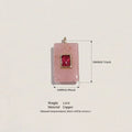 Luxury Fashion December Birthstone Colorful Zircon Geometric Pendant DIY Handmade Stainless Steel Color Retention Women Jewelry