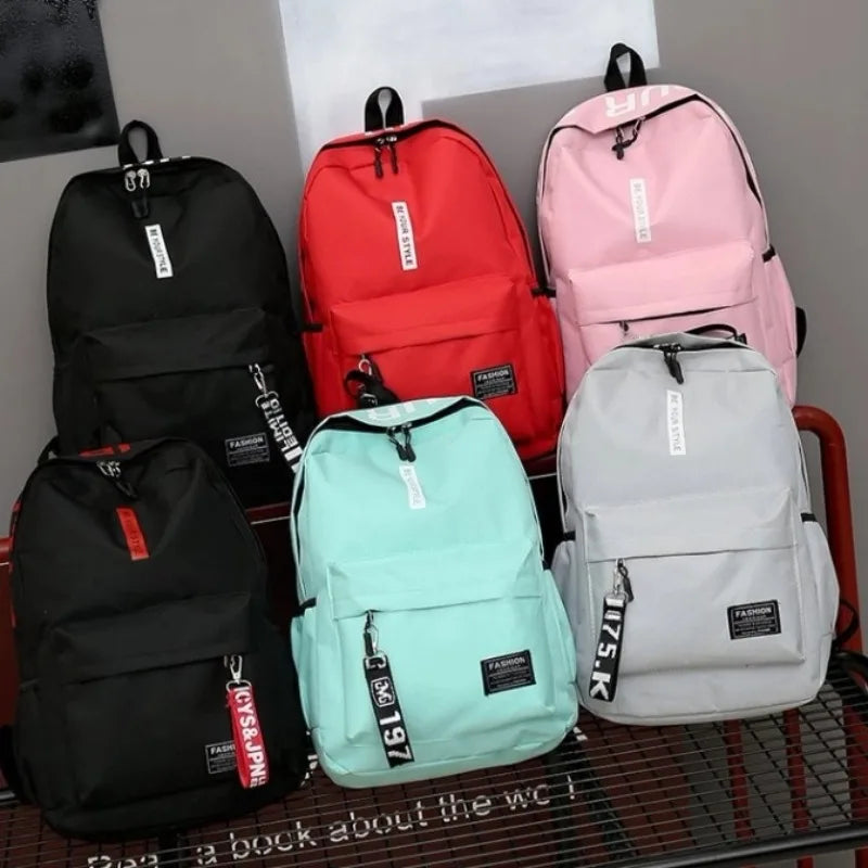Fashion Trend Backpack for Men and Women Junior High School High School Student Bag Large Capacity Korean Version of Th