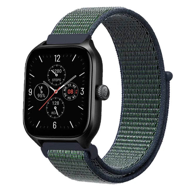 20mm 22mm Nylon Loop Strap for Amazfit GTR 47mm/GTR4 3 Pro/GTS 4 mini/3 Bracelet for Amazfit Balance 3 2/bip 5 6 Max/Stratos 2 3