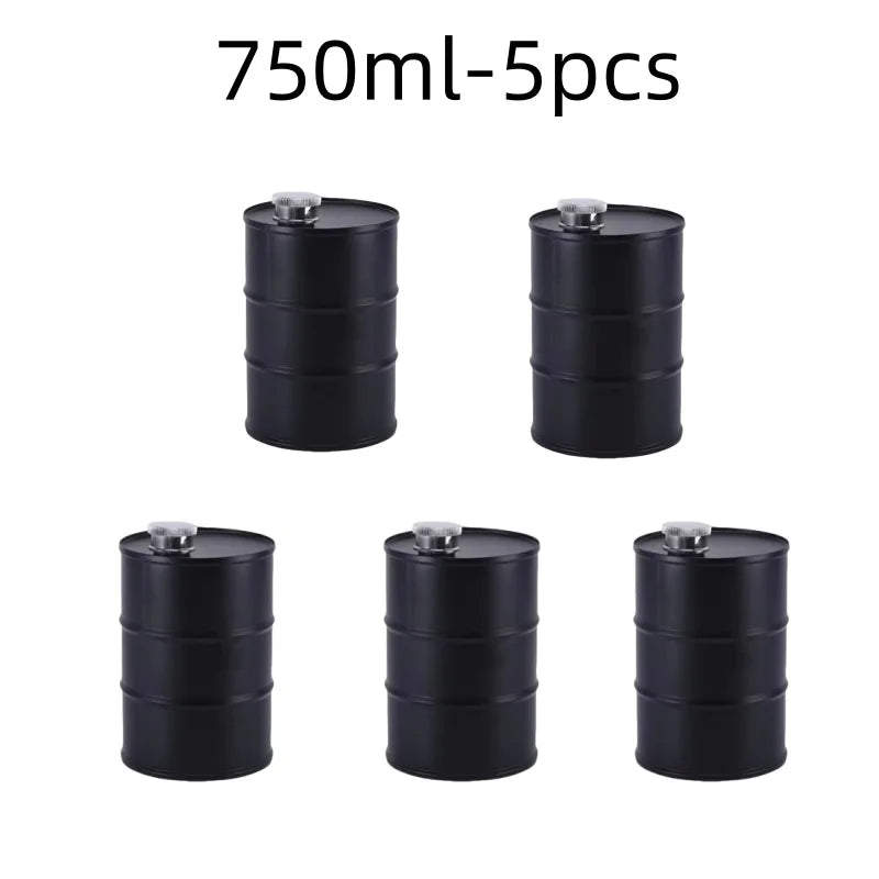 1Pc 25oz Water Bottle Drums Whisky  Portable Stainless Steel Hip Flask