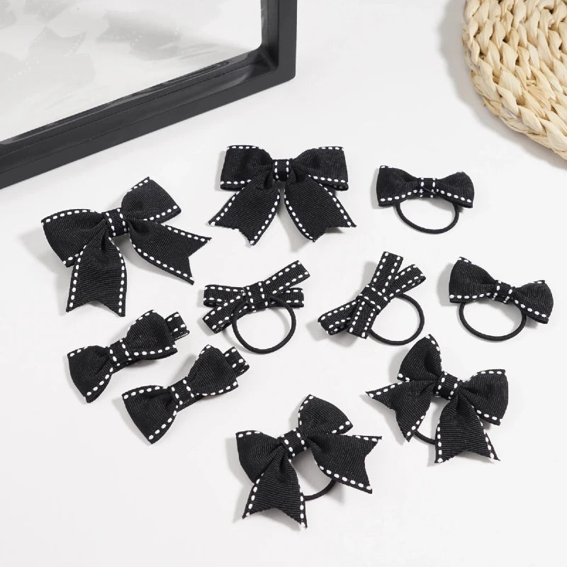 10 Pieces/Set Wholesale Children Girl Hair Clips, Barrettes, Hair Bows, Hair Ties, Headwear for School Girls Accessories
