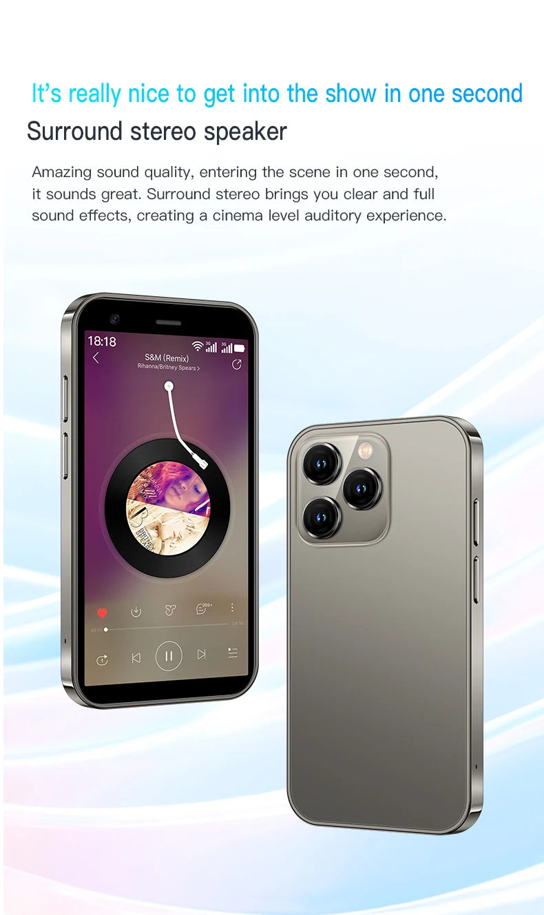 FUFFI I16 Pro Mini Smartphone Android Phone Face ID Portable 8.1 Mini Celulare 3.0 Inch HD 1000mAh Battery Cellphone