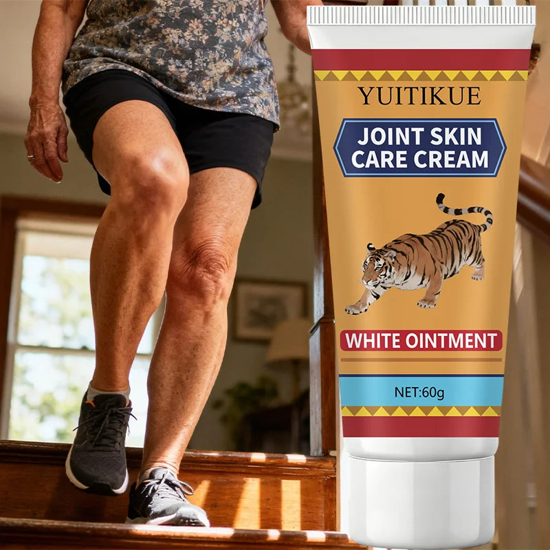 Tiger Joint Skin Cream 60g - White Ointment Moisturizes Skin & Joints, for All Body Parts, Exercise Worry Free