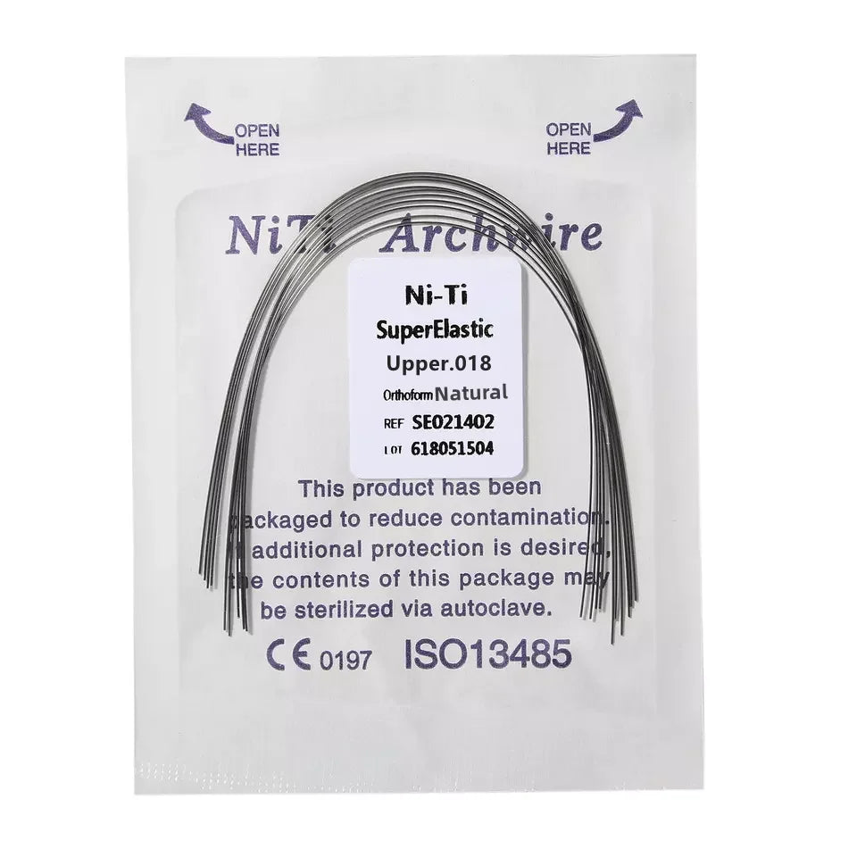 PIORPOY Dental Orthodontic Arch Wires 10 Pcs Natural Form Super Elastic Round Rectangular Arch Wires Form Upper Lower Archwire