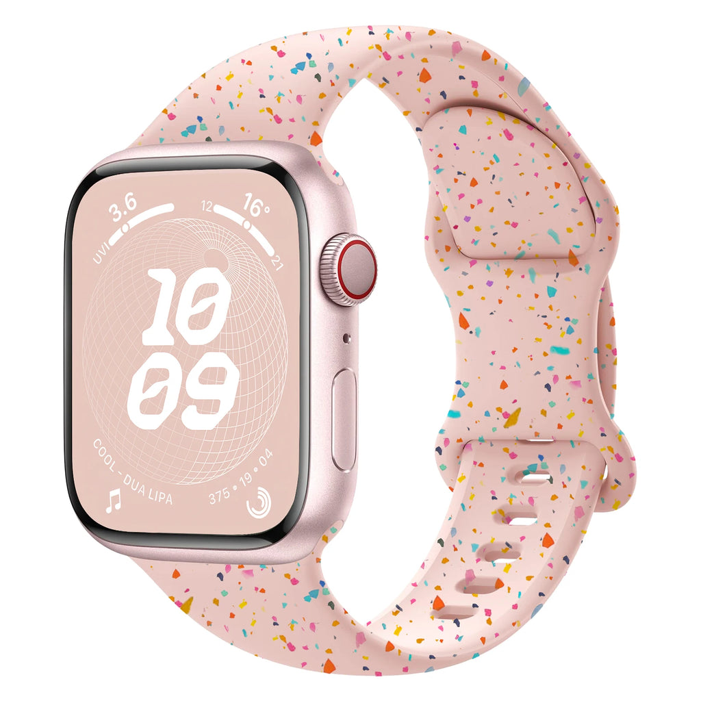 Silicone Strap for Apple watch band 40mm 41mm 45mm 44mm 46mm 49mm 42mm Breathable bracelet iwatch Series 11 10 9 8 SE 3 Ultra 2