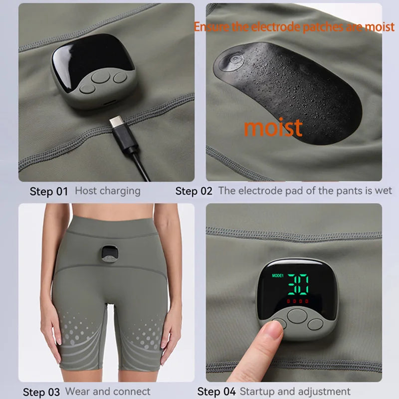 EMS Muscle Stimulator Smart Fitness Pant Hips Trainer Buttocks Massager Muscle Toner Help Lift Shape Tighten Butt Women Men