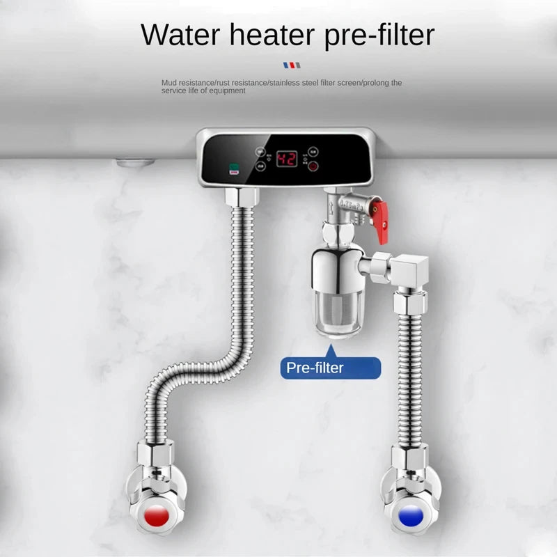 Stainless Steel Household Water Filter Front Inlet Tap Anti-Scale Shower Purifier for Drinking Water