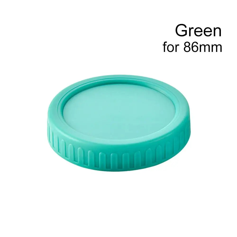 70/86mm Mason Jar Lids Leak Proof Seal Silicone O Plastic Screw Lid Universal Storage Cover For Wide Mouth Mug Cannings