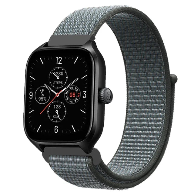20mm 22mm Nylon Loop Strap for Amazfit GTR 47mm/GTR4 3 Pro/GTS 4 mini/3 Bracelet for Amazfit Balance 3 2/bip 5 6 Max/Stratos 2 3