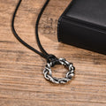Vintage Thorns Pendant Necklace for Men,Trendy Braided Wreaths Necklace,Anniversary Jewelry Birthday Gifts