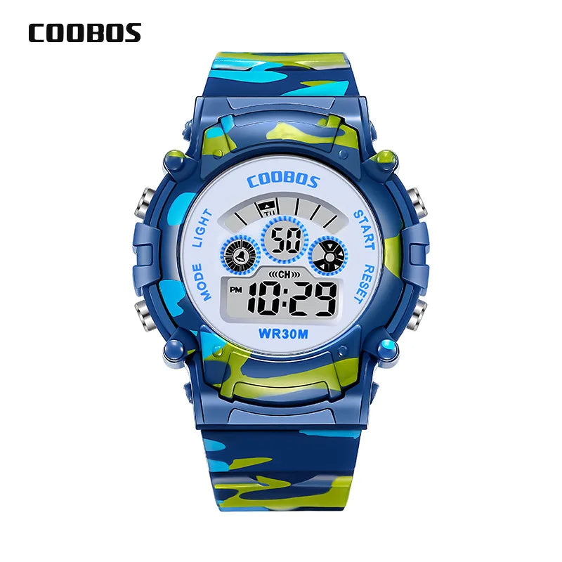 Sport Digital Watch for Kids Waterproof Luminous Children's Electronic LED Watch Fashion Multi-function Week Display Kids Watch