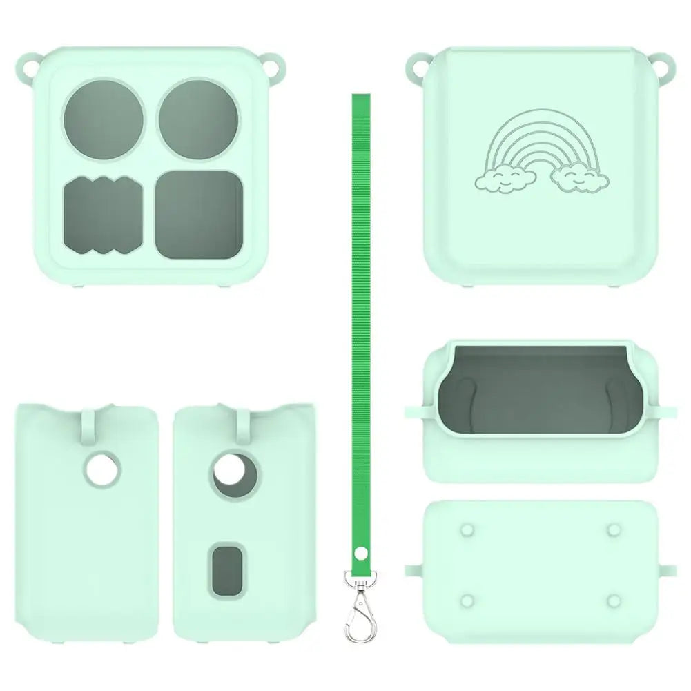 For Yoto Mini Small Audio Player Protective Case Can Hold Cassette Tape Hanging Rope Simple Solid Color Storage