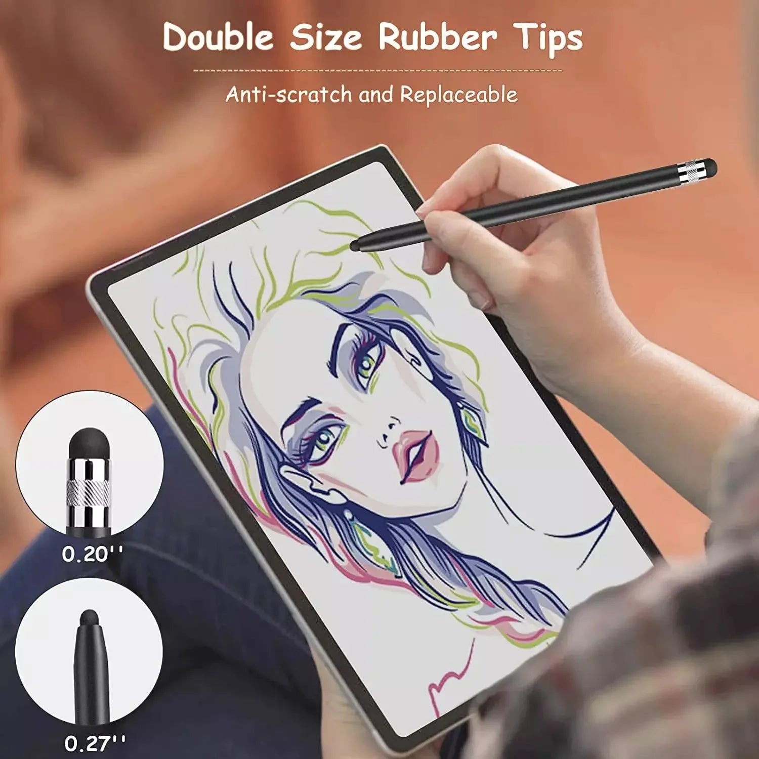Universal Touch Pen For iPad Android Smart Phone Android Stylus For Tablet Pencil Capacitive Stylus Double Dual Silicone Head