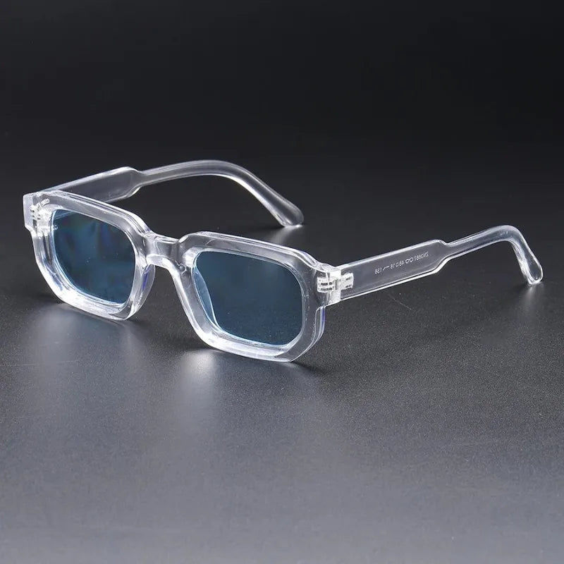 Set of 4 Men's Fashion Glasses Unisex Square Retro Decorative Sun Glasses Personalized Fashion Accessory Sunglasses