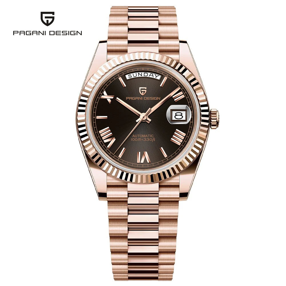 2026 New PAGANI DESIGN DD36 Rose Gold Men's Watches Luxury Mechanical Automatic Watch For Men Date Waterproof AR Sapphire Clock