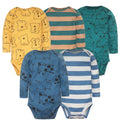 2025 Spring Autumn Toddler Baby Boys Girls Bodysuit 5 PCS Long Sleeve Cotton Infant Jumpsuit Cartoon Newborn Clothes