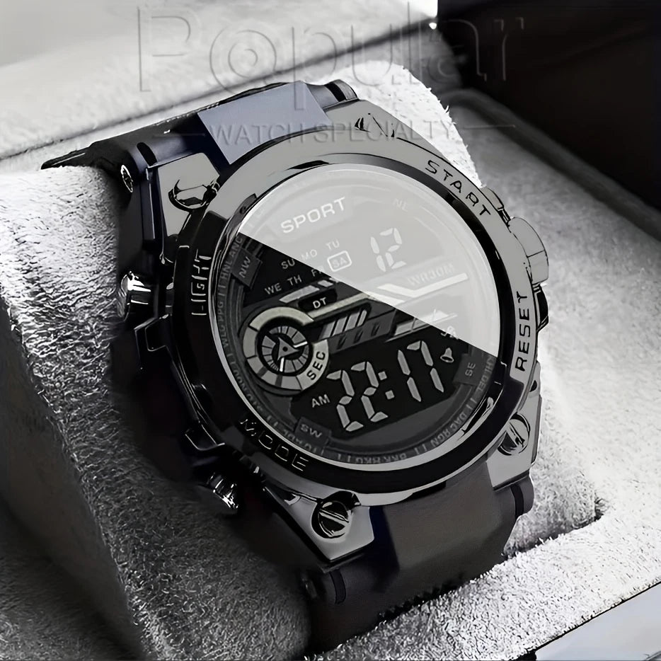 Multifunction Men's Sports Watch Luminous Alarm Clock Men LED Digital Watch Large dial Electronic Wristwatch