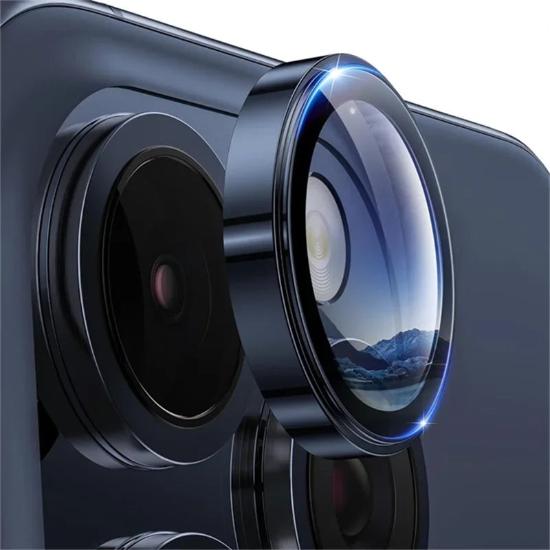 3D Metal Lens Protector Glass For iPhone Duo 18 Pro 18 Pro Max 17 Alloy Back Camera Ring Cover For iPhone 17 Pro 16 Pro Max Lens