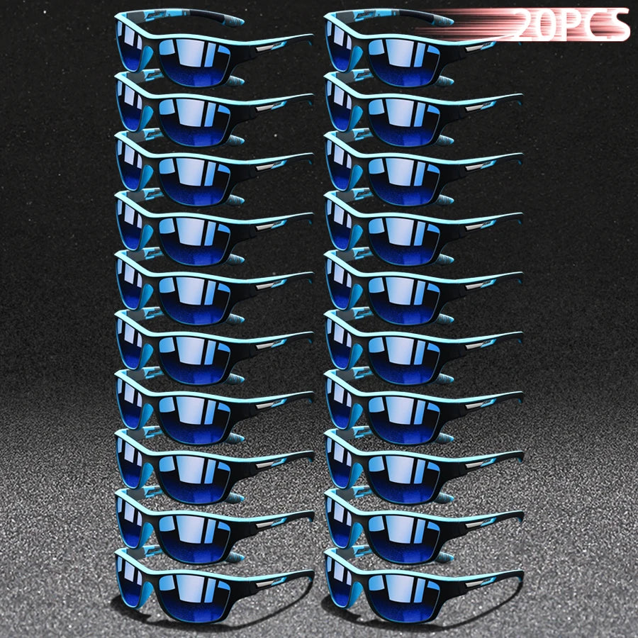 20PCS Eyewear Fashion Vintage Pattern Driving Fishing Sports Sunglasses Men Women Running Mountaineering Man Sun Glasses