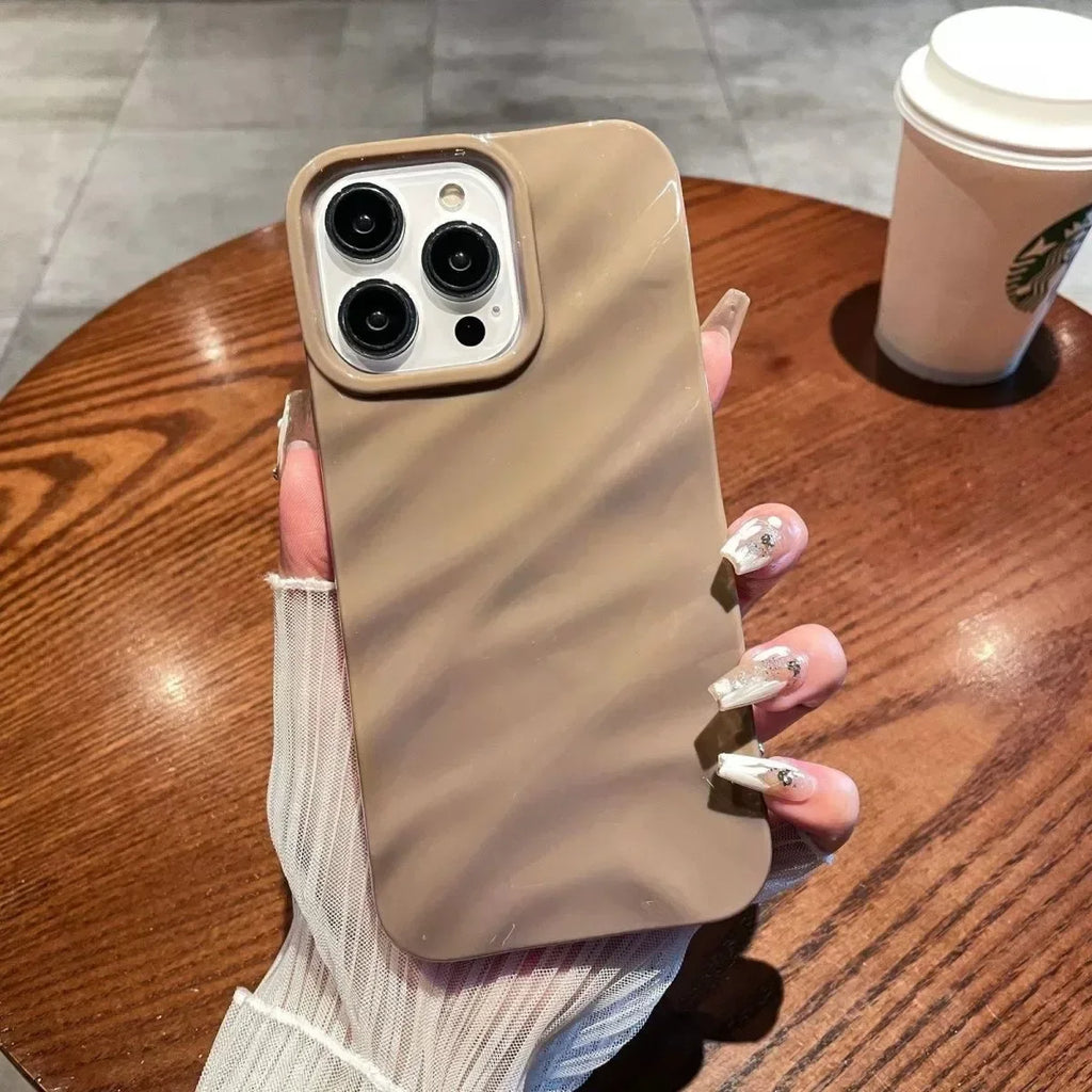Soft Candy Wavy Pattern Phone Case For iPhone 18 17 16 11 12 13 14 15 Pro Max Xs Max XR 7 8 Plus 17Air Shockproof Bumper Cover