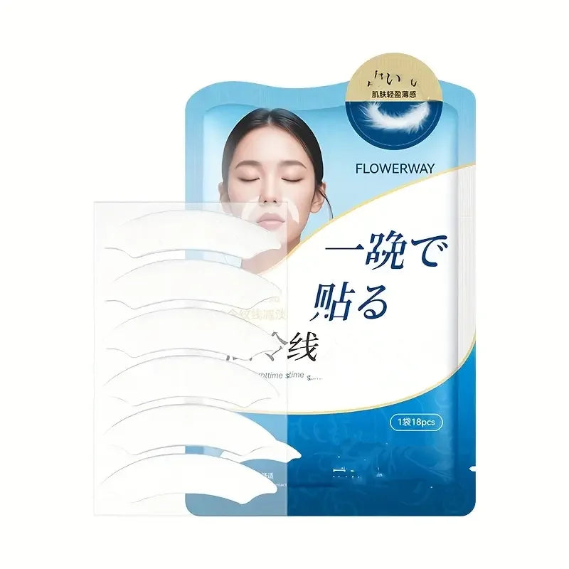 Facial Wrinkle Patches - 18 Patches Face Masks for Overnight to Reduce Facial Wrinkles, Smile Lines, Fine Lines & Chin Wrinkles