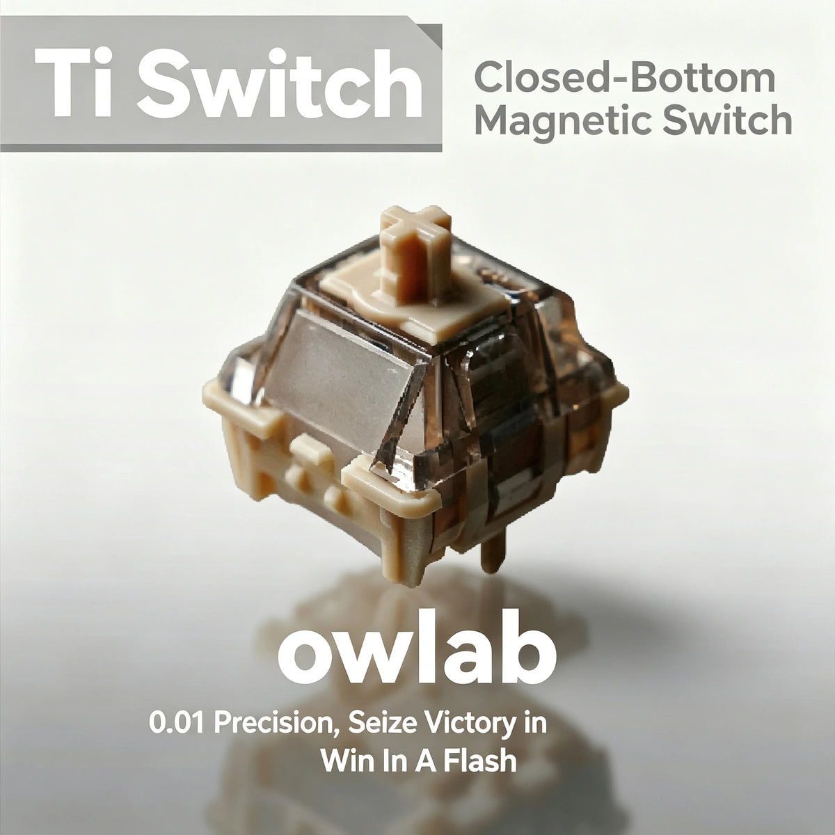 OWlab Magnetic Axis Keyboard Ti Switch 0.01mm Precision 15mm Non-Mag Spring for Wooting 60HE/80HE Made68