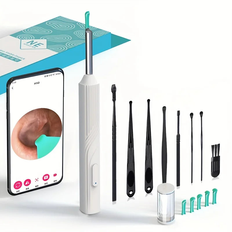 Visual Ear Wax Cleaner with Camera Safe Earwax Removal Endoscope with Camera Luminous Otoscope Ear Cleaning Tools Ear Care