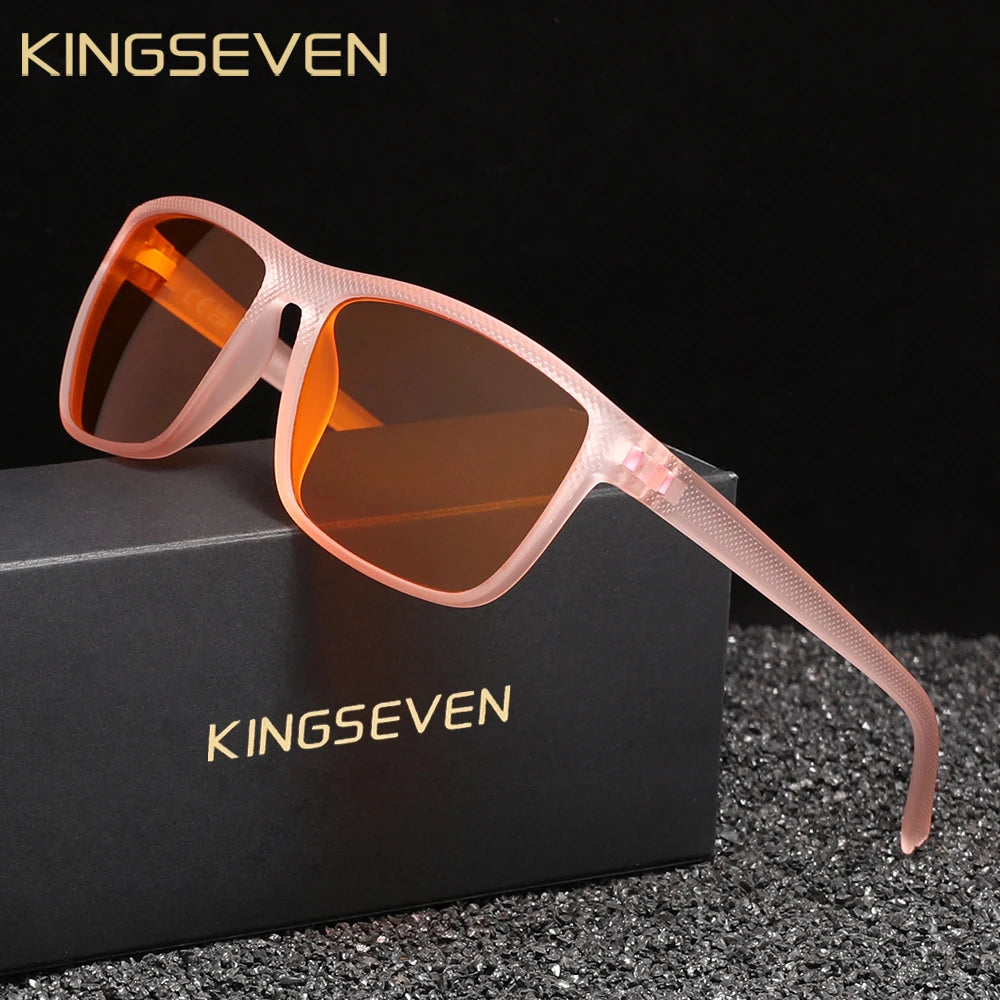KINGSEVEN 99% Anti-Blue Ray Glasses Transparent Lens Eyeglasses Men Women Computer High Multiple Blue Light Blocking Eyewear