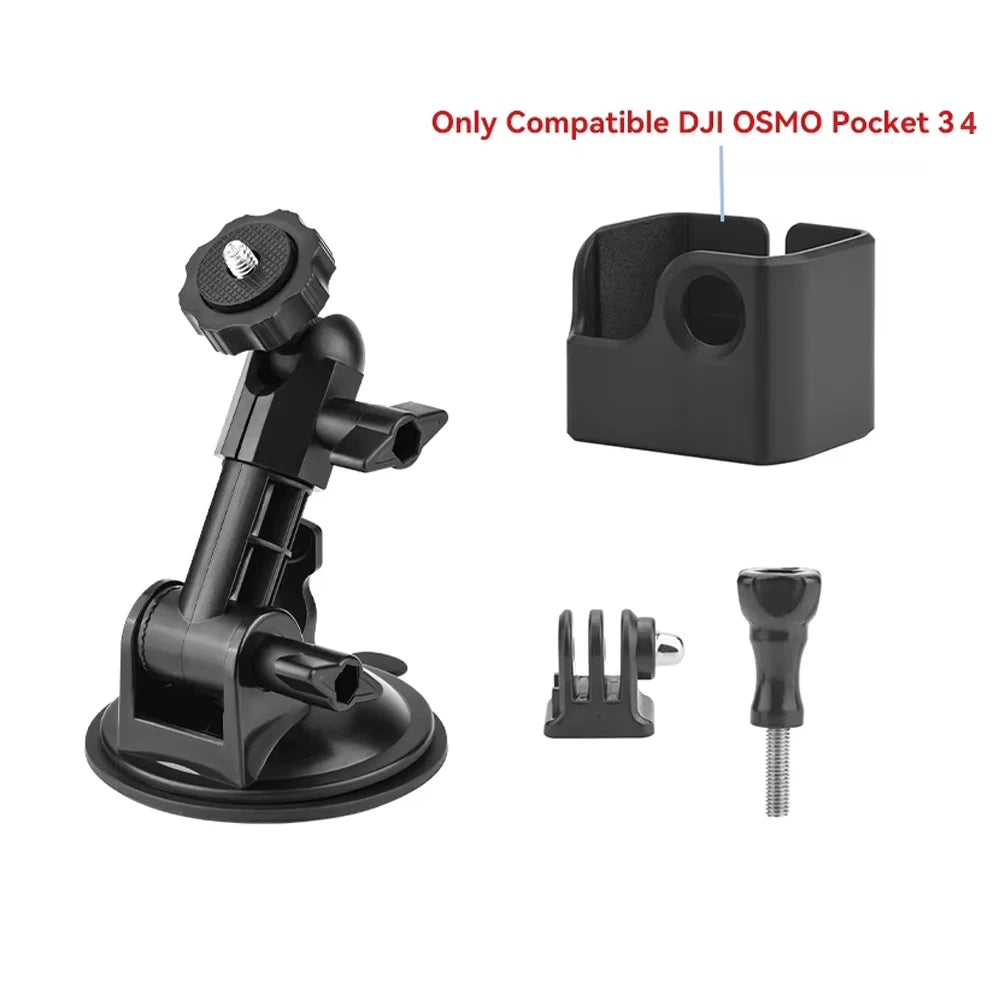 For DJI OSMO Pocket 3 4 4 Pro Camera Car Mount Adapter Suction Cup Gimbal Camera Car Holder For DJI OSMO Pocket 3 4 Accessories