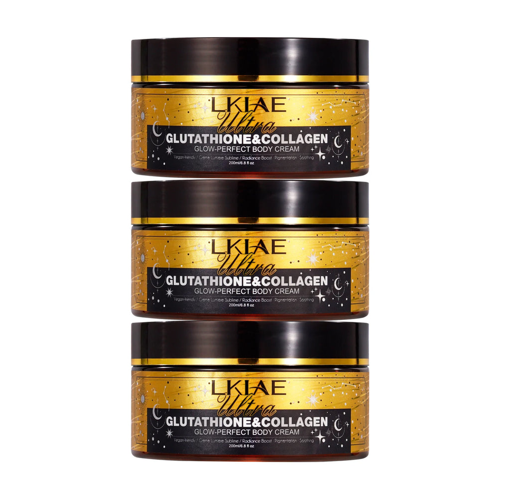 LKIAE Ultra Glutathione Collagen Skin Glowing Body Cream, 24-Hour Intense Hydration, Anti Hyperpigmentation, Brightening, 200ml