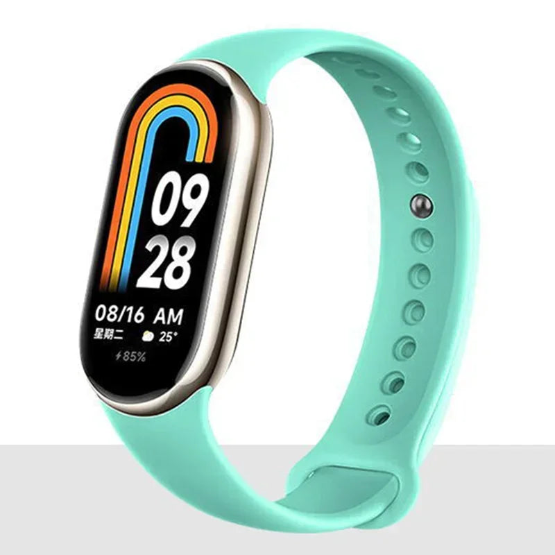 Silicone Strap For Xiaomi Mi band 8-8 NFC Sport Belt Replacement miband8 Bracelet waterproof smart band 8 watchband Accessories