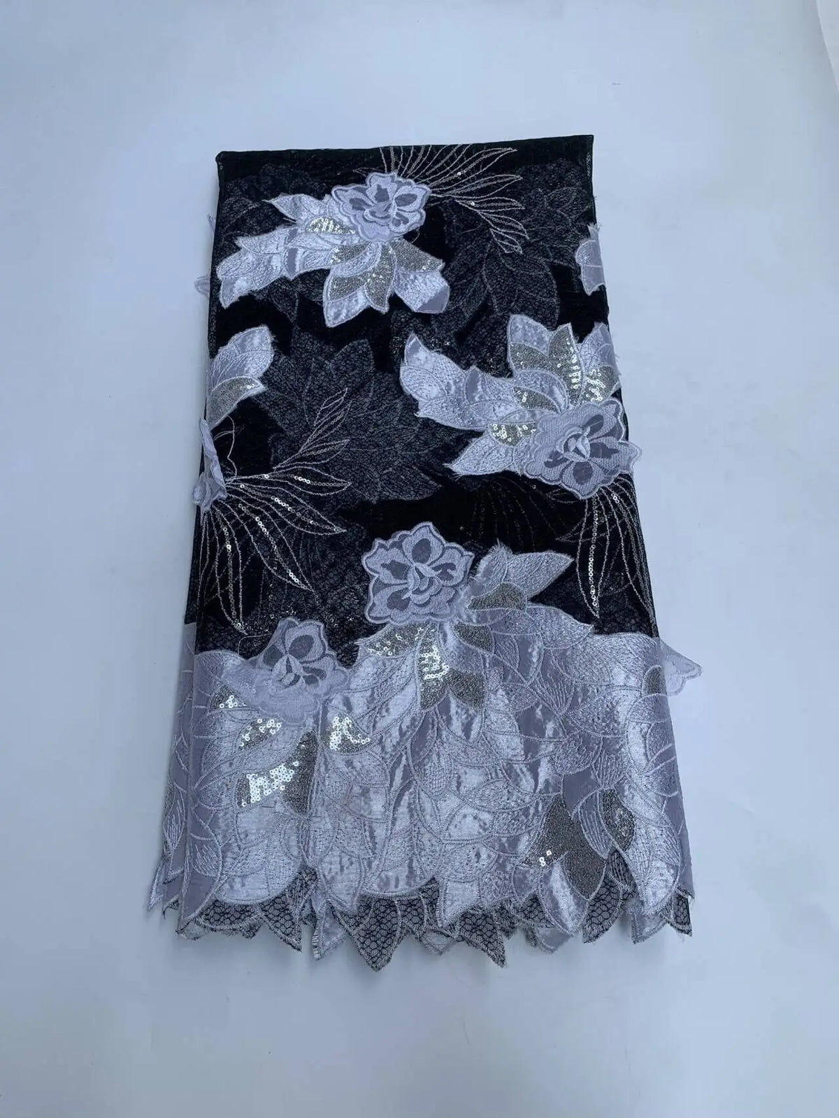 2026 High-Quality African Nigerian Tulle Lace Fabric Sequins Embroidery French Guipure Luxury Prom Party Dresses Beaded 5 Yards