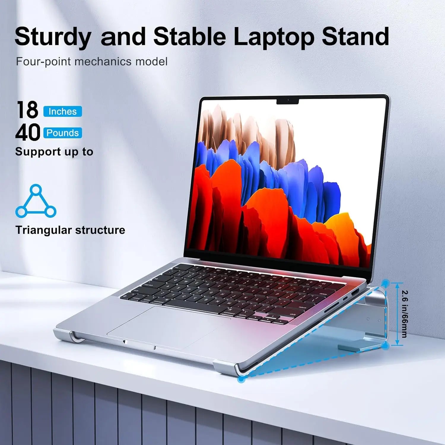 Aluminum Laptop Cooling Stand Riser for Desk Macbook Pro Air Dell HP Lenovo Notebook Computer Holder Bracket Support Accessories