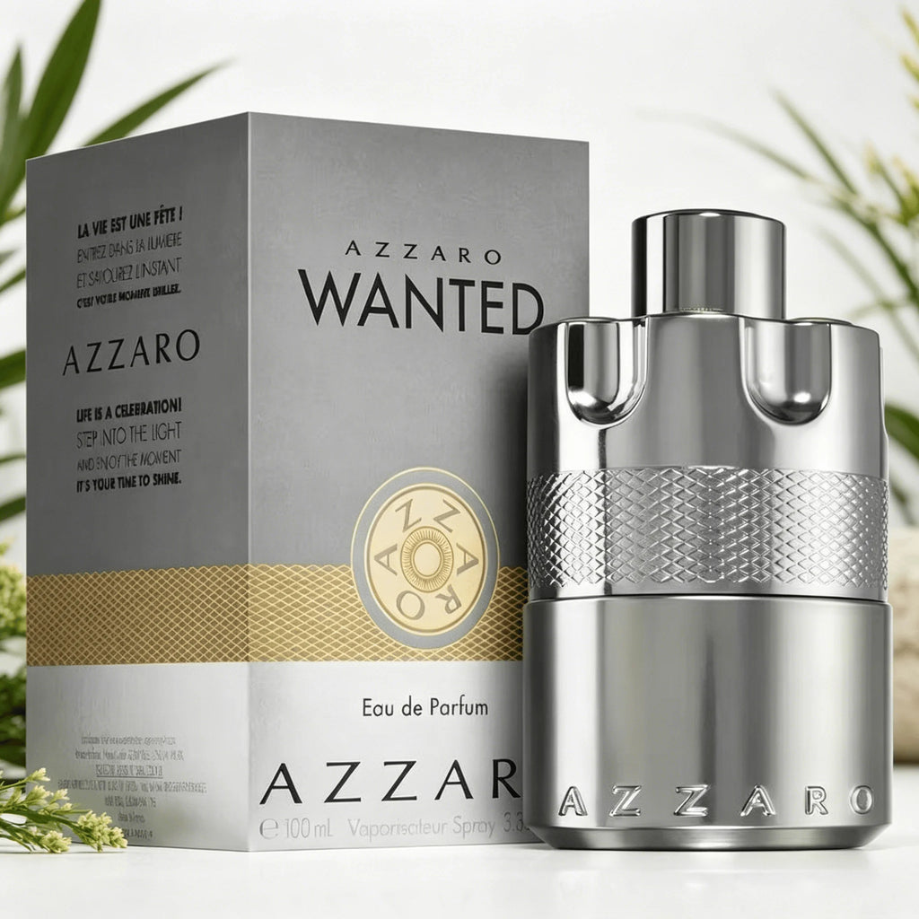 Azzaro Wanted Men EDT Perfume 100ml With Gift Box Long Lasting Spicy Woody Citrus Scent Silver Metal Cap Luxury Bottle Fragrance Gift for Men