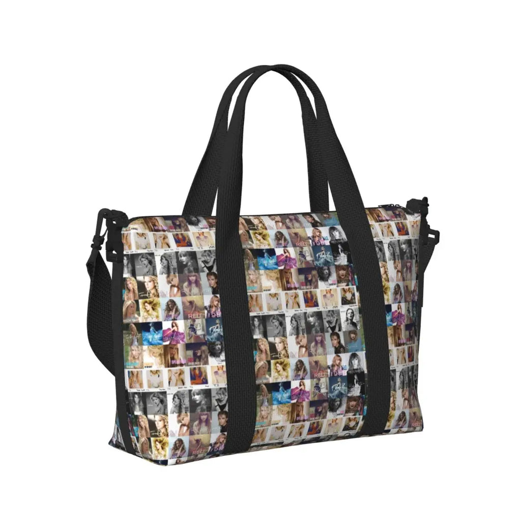 Custom The Eras Tour 1989 Taylor's Swift's American Pop Singer Tote Bag Women Large Capacity Beach Gym Travel Bags