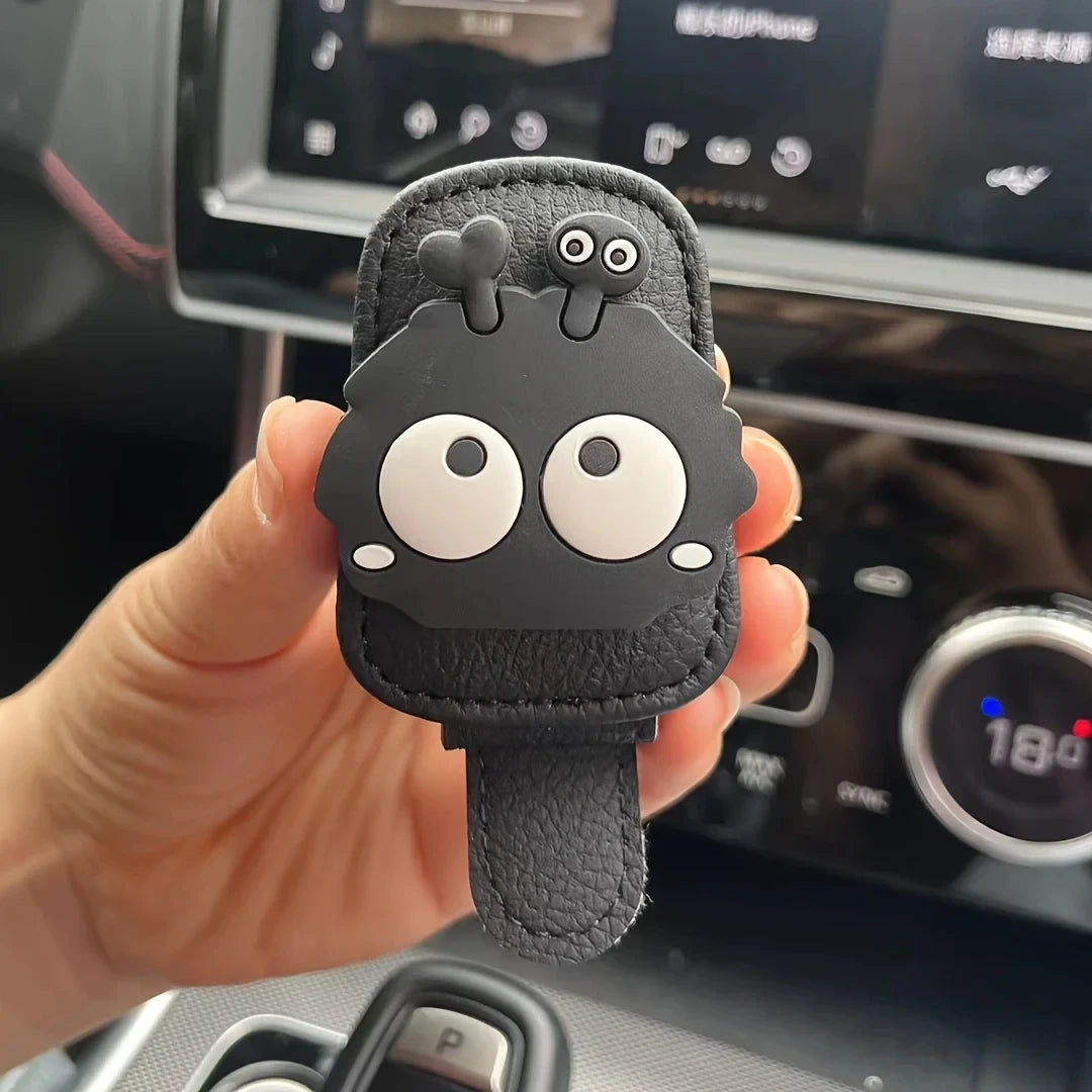 Auto brilclip Autozonneklep Opbergrek Multifunctionele Creatieve Magnetische Autozonnebrilhouder Brillenkoker