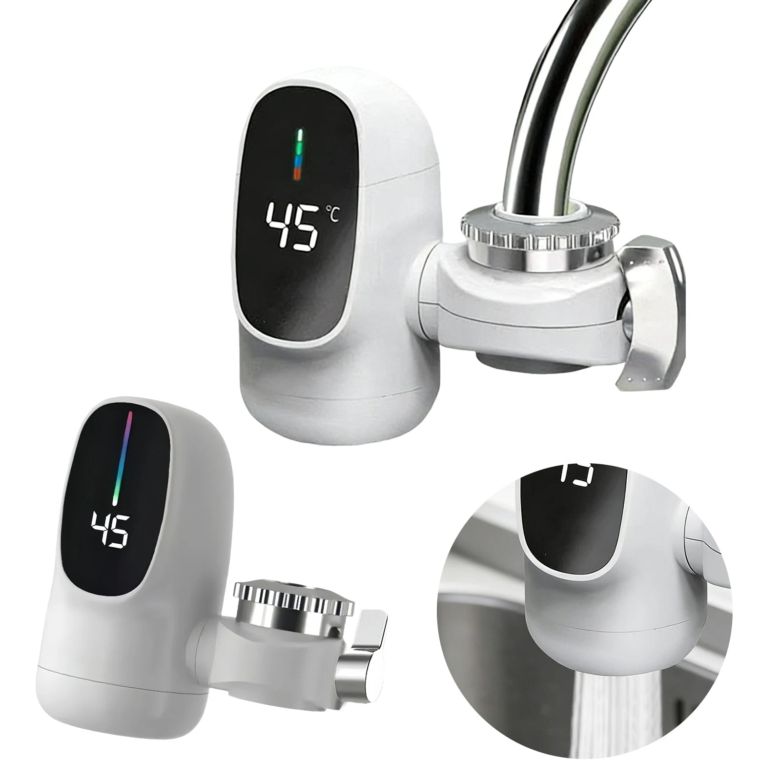 110V Instant Electric Hot Water Faucet with Digital Display Fast Heating Electric Heater Faucet for Kitchen Bathroom