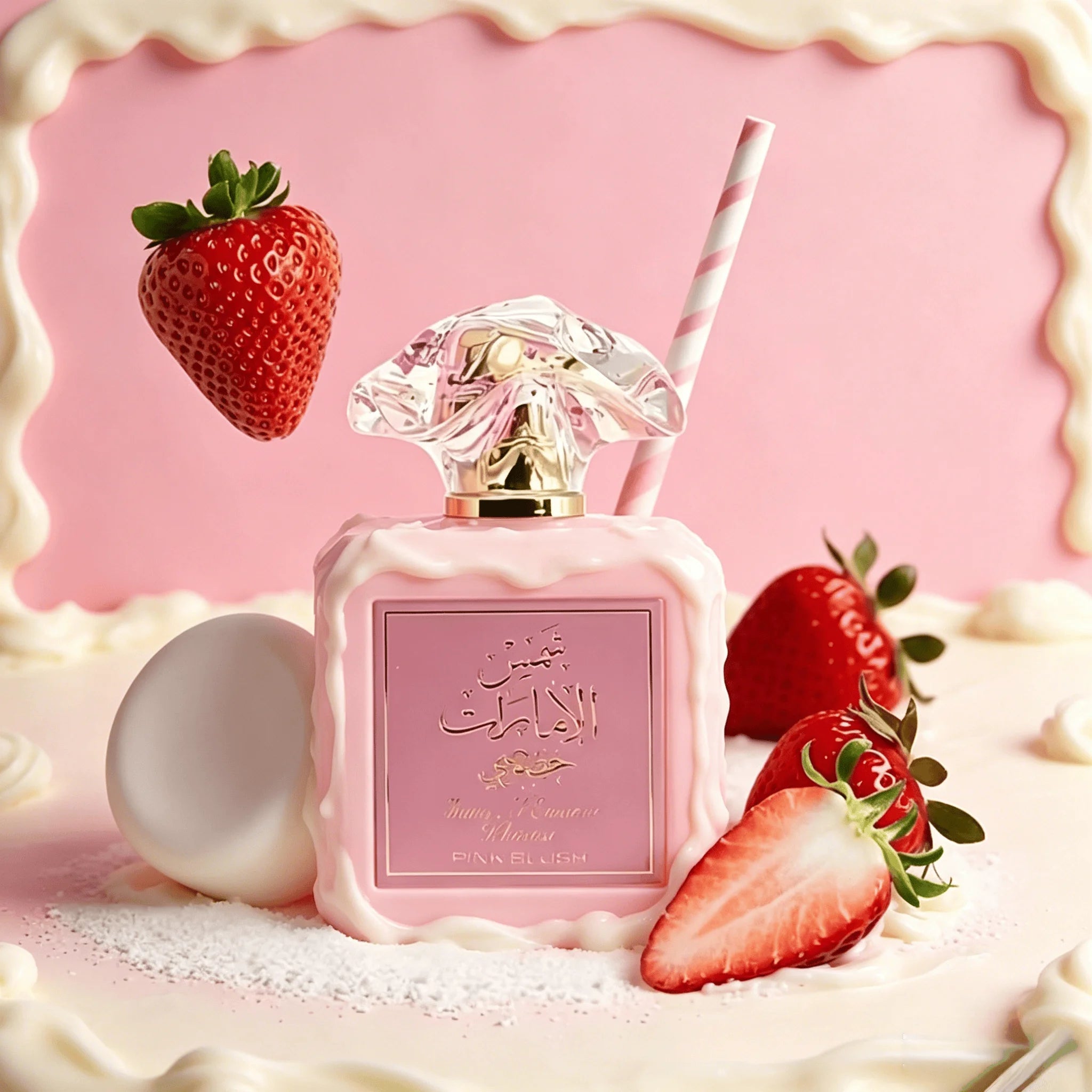 Ard Al Zaafaran Pink Blush Roxelis Strawberry Sugar Sweet and Vital Perfume Fresh, Sweet and Lasting Fragrance Date Commuting Multi Scene Portable Perfume