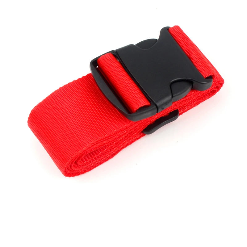 Straight Shaped Luggage Straps for Suitcase Polyester Luggage Belt with Adjustable Release Buckle Travel Accessory