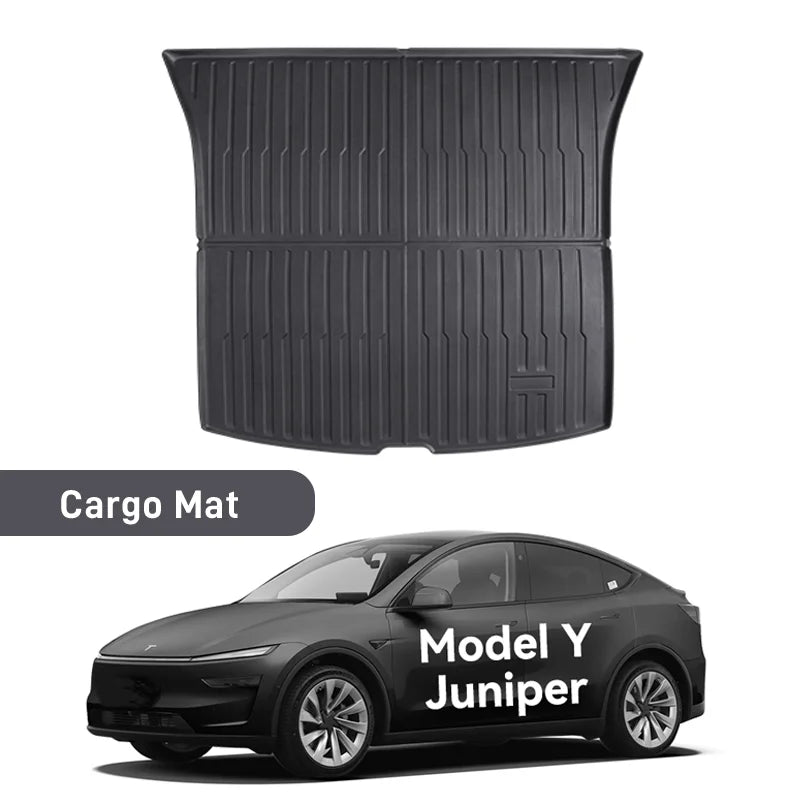 For Tesla Model 3/ Y TPE Trunk Mat Juniper Highland 2020 2021 2022 2023 2024 2025 Custom Cargo Mat Liner Seat Back Protector