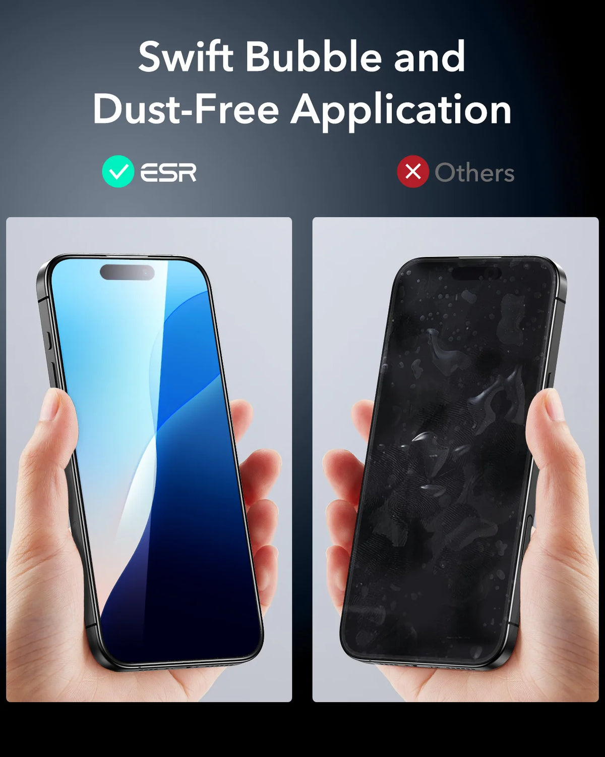 ESR 9H+ Glass for iPhone 17 Pro Max/17 Series Screen Protector Armorite Ultra-Tough Tempered Glass Film for iPhone 17 Pro