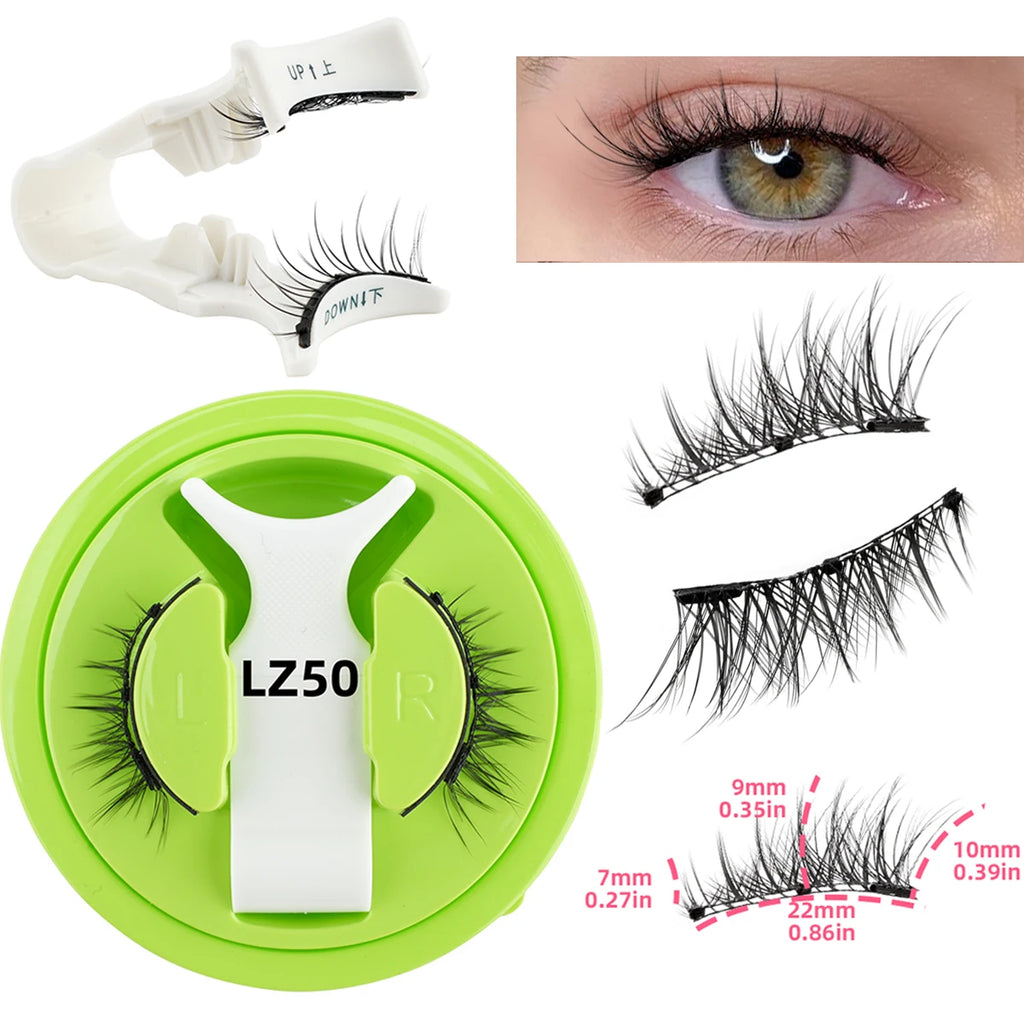 1 Pair Magnetic Eyelashes Set Reusable Easy to Use Eyelash Extension Tools Natural Curler False Eyelashes With Magnetic Tweezers