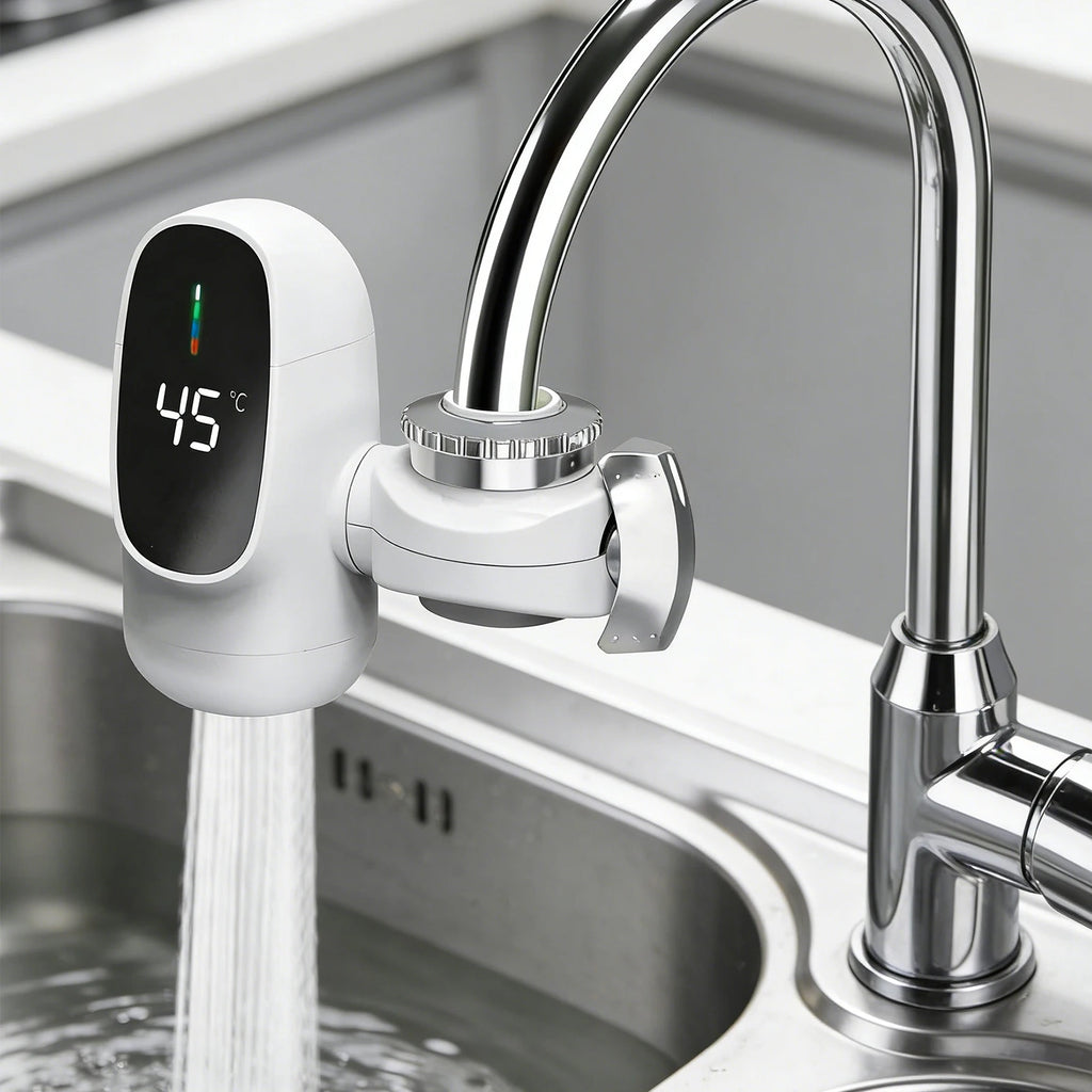 110V Instant Electric Hot Water Faucet with Digital Display Fast Heating Electric Heater Faucet for Kitchen Bathroom