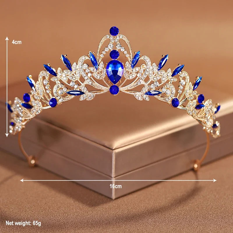 Bridal Headwear Purple-Colour Women's Grand Party Crown Birthday Tiaras